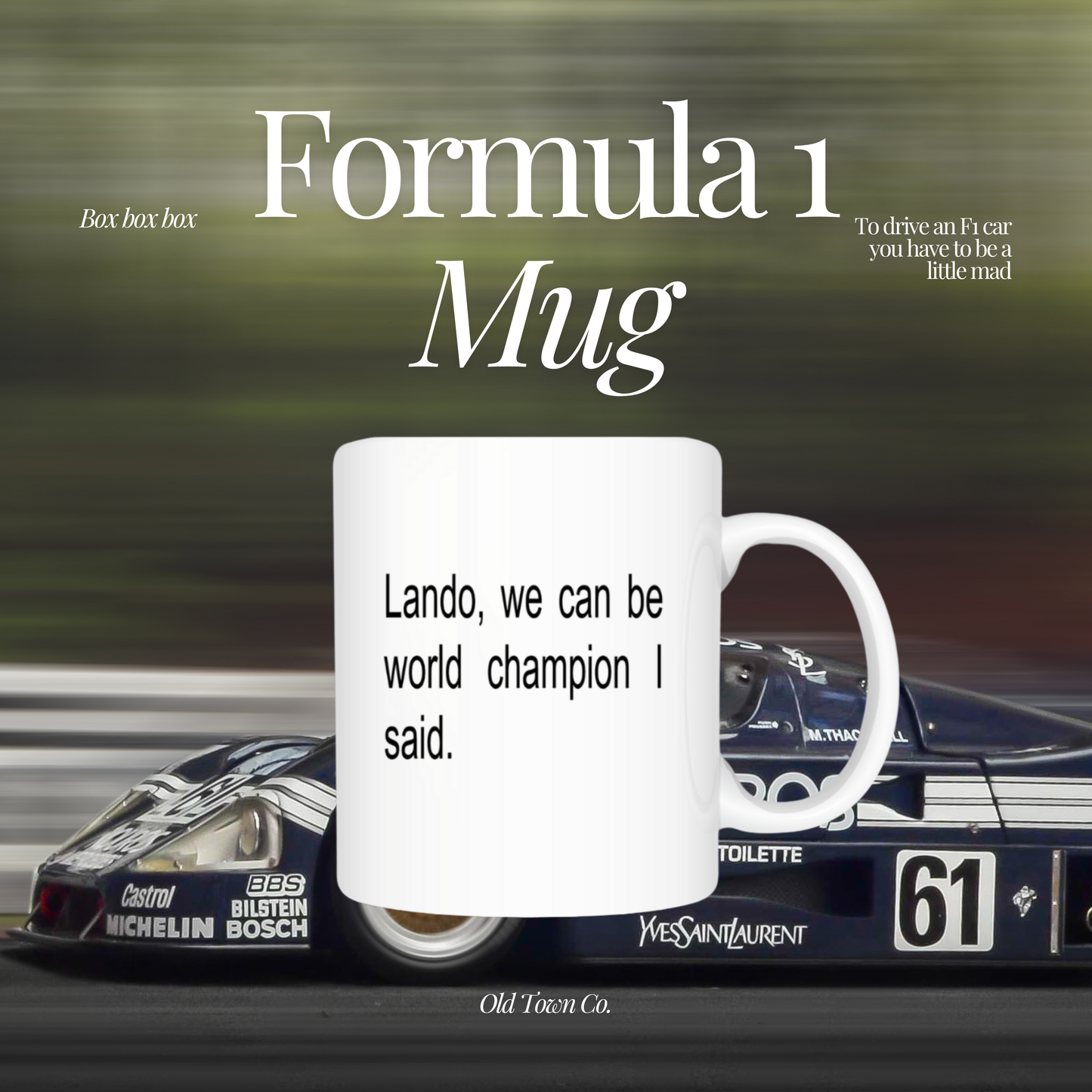 F1 mugs